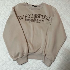 beige crew neck